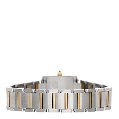 Stainless Steel 18K Yellow Gold 20mm Tank Francaise Quartz Watch