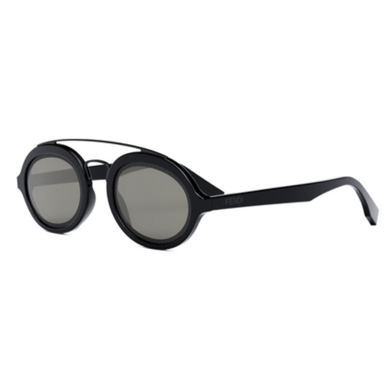 Fendi Sunglasses Oval Full Rim, Shiny Black Frame and Smoke Lens FE40094I01A Rovelle Bags