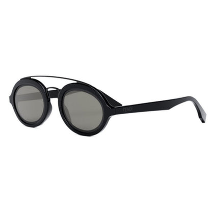 Fendi Sunglasses Oval Full Rim, Shiny Black Frame and Smoke Lens FE40094I01A Rovelle Bags