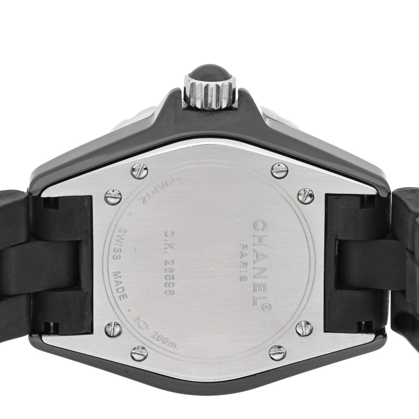 Stainless Steel Matte Ceramic 33mm J12 Quartz Watch Black