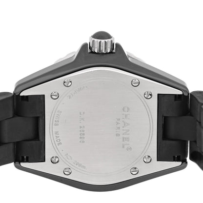 Stainless Steel Matte Ceramic 33mm J12 Quartz Watch Black