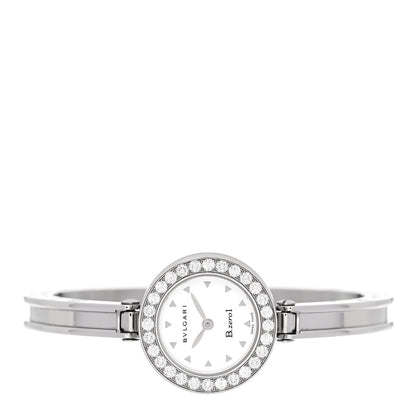 Stainless Steel Diamond Bezel 22mm B.Zero1 Quartz Watch White