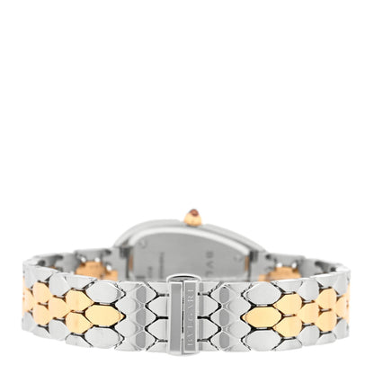 Stainless Steel 18K Yellow Gold Diamond Bezel 33mm Serpenti Seduttori Quartz Watch