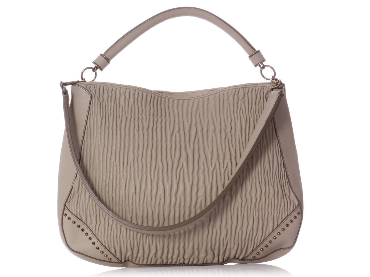 Burberry Taupe Handbags Red Hobo Bag