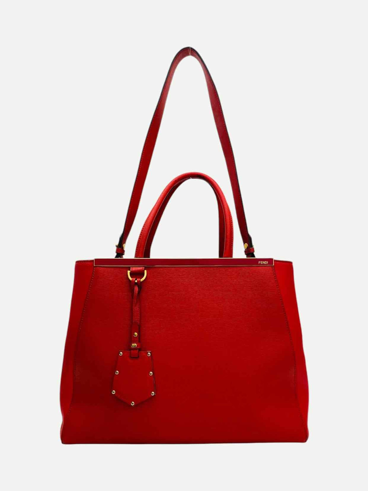 FENDI 2Jours Red Top Handle Rovelle Bags