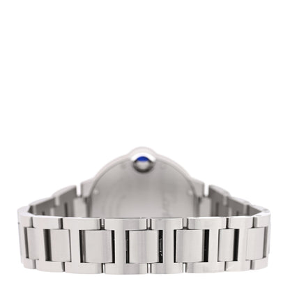 Stainless Steel Diamond 33mm Ballon Bleu De Cartier Quartz Watch
