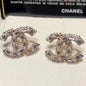 Small fragrant diamond pearl earrings