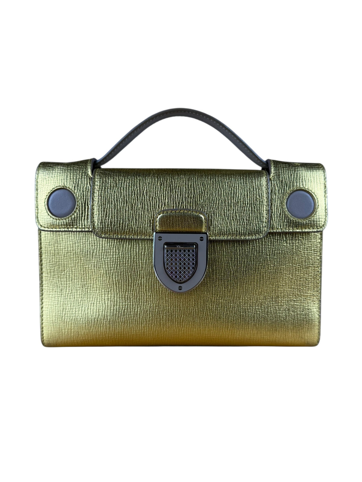 Christian Dior Diorever Gold Leather Clutch Bag Rovelle Bags