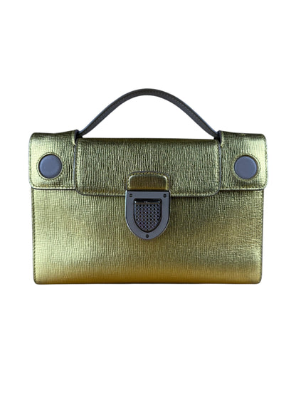 Christian Dior Diorever Gold Leather Clutch Bag Rovelle Bags
