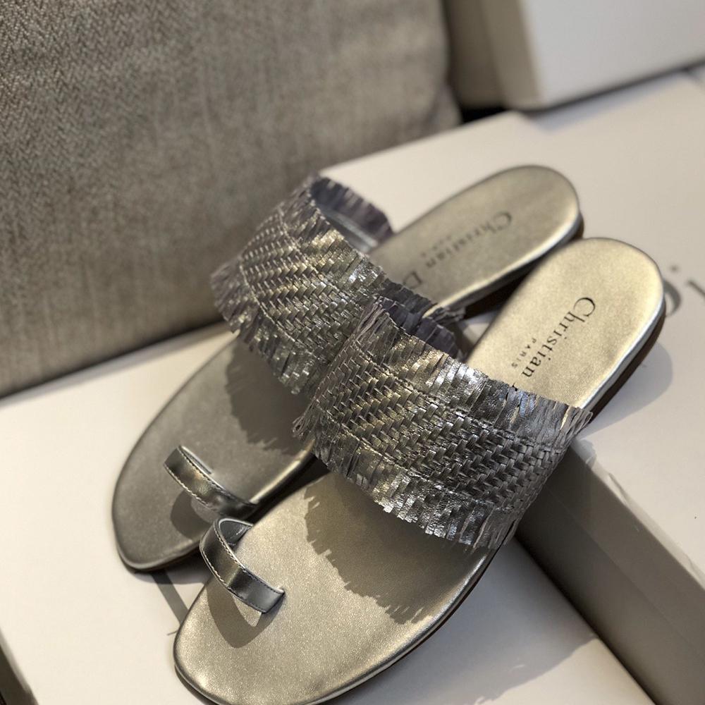 Dior Women silver-Coloured open toe slides