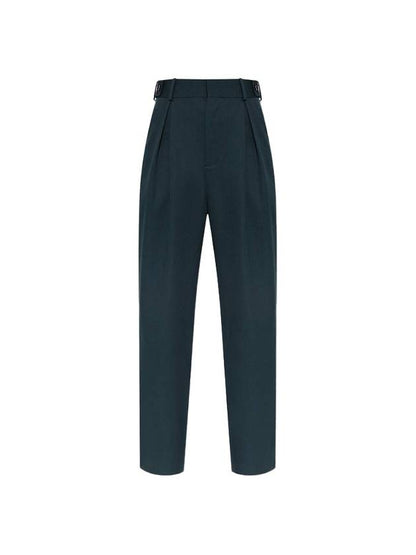 Luxury Bottega Veneta Wool Straight Pants Green