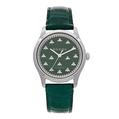 Stainless Steel Alligator Malachite 38mm G-Timeless Bee Automatic Watch