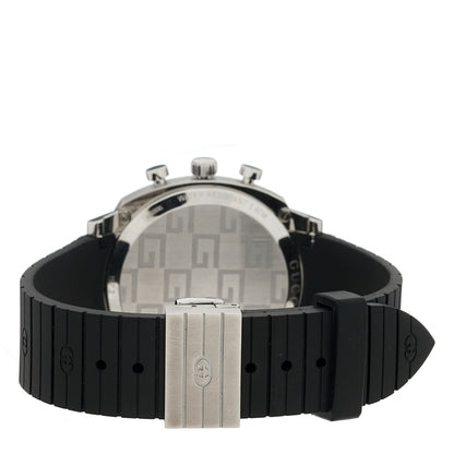 Stainless Steel Rubber 40mm Grip Quartz Watch Black