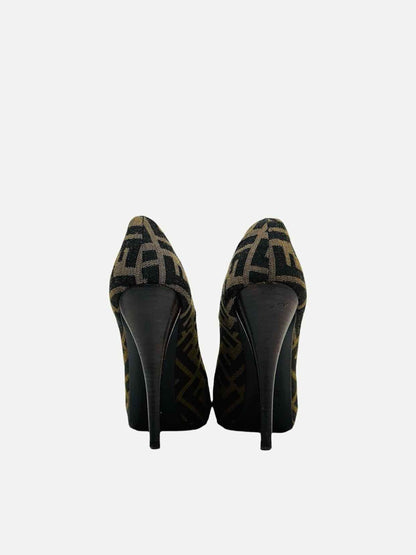 FENDI Open Toe Brown Size EU 37.5 Pumps Rovelle Bags