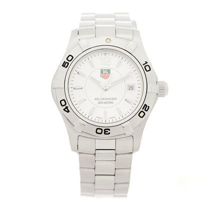 Stainless Steel 27mm Aquaracer 300M Quartz Watch Silver WAF1412