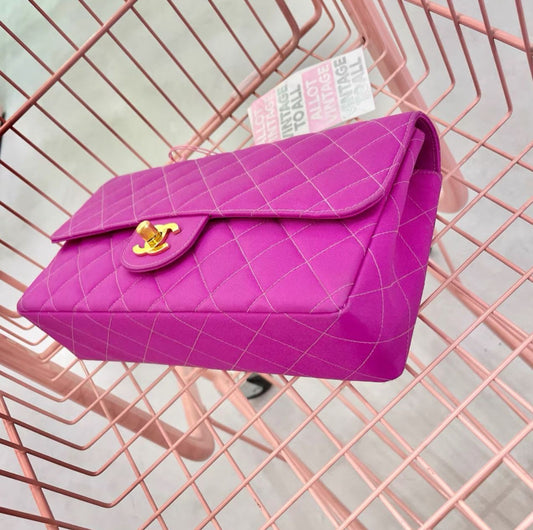 Chanel Rose Satin Gold Hardware Rovelle Bags
