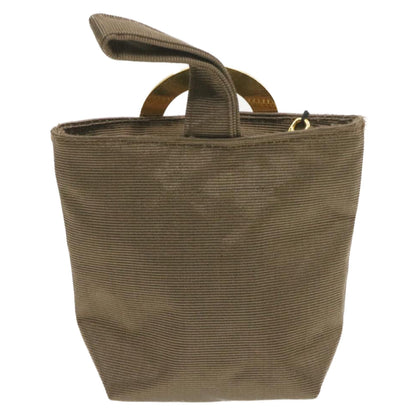 Luxury CELINE Ring motif Pouch Nylon Brown am218b