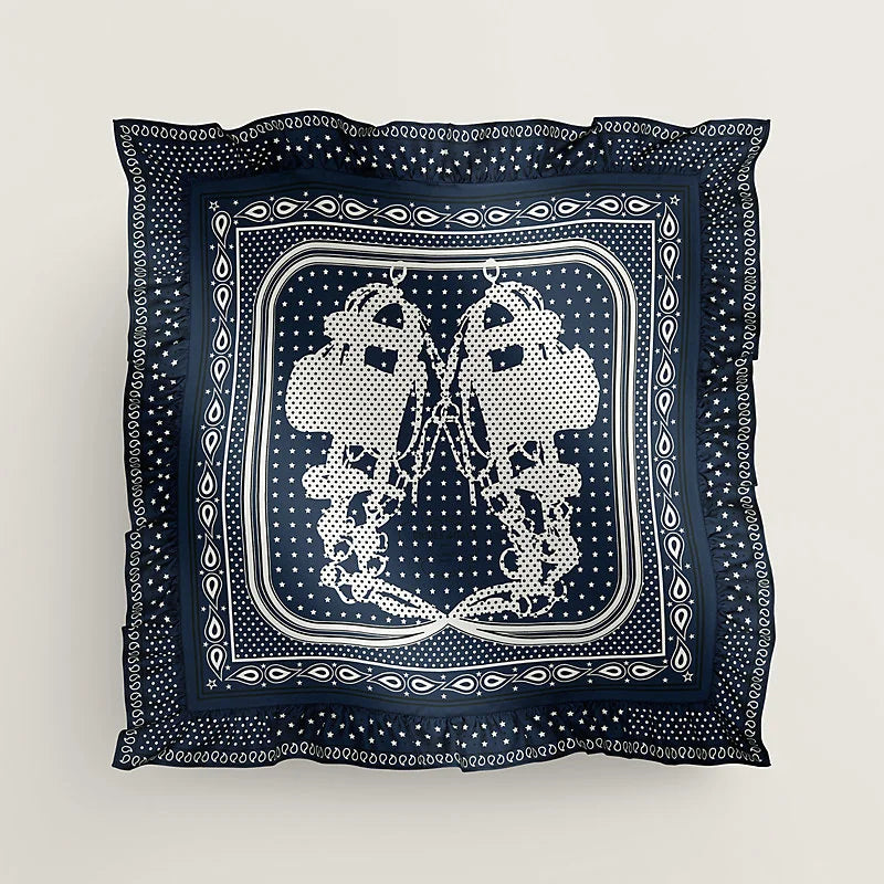 Hermes Brides De Gala Bandana Pois Scarf 70