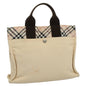 Burberry Nova Label Canvas Beige Handbag Style 2