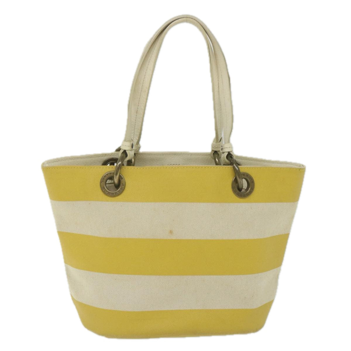 Burberry Label Auth Canvas Blue Tote Bag Style 2