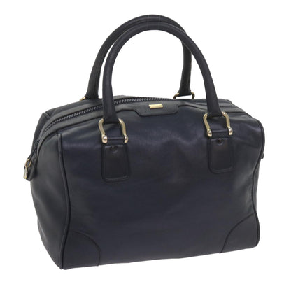 Luxury CELINE Hand Bag Leather Navy 10419