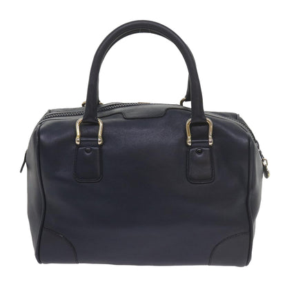 Luxury CELINE Hand Bag Leather Navy 10419