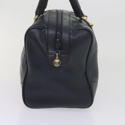 Luxury CELINE Hand Bag Leather Navy 10419