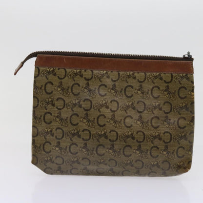 Luxury CELINE Macadam Canvas Clutch Bag Coated Canvas 4Set Beige Brown 10462