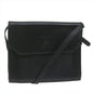 Luxury BurberrySs Shoulder Bag Leather Black Auth bs10626