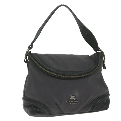 Burberry Auth Canvas Gray Shoulder Bag