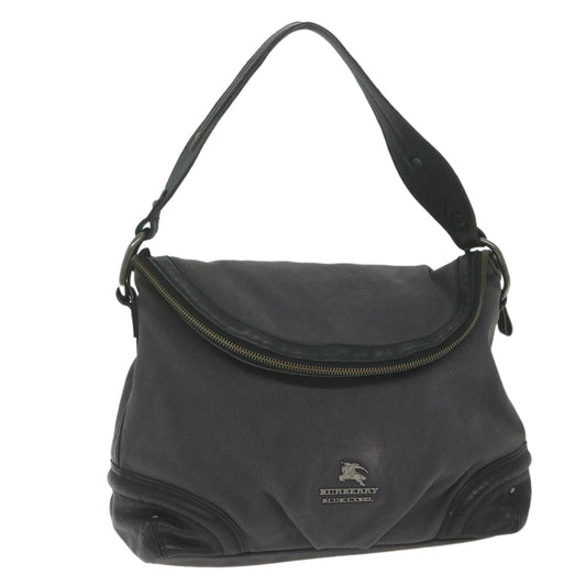 Burberry Auth Canvas Gray Shoulder Bag