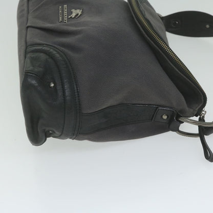 Burberry Auth Canvas Gray Shoulder Bag