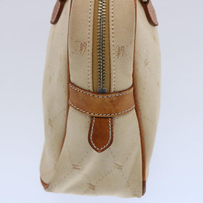 Burberry Label Auth Canvas Beige Handbag