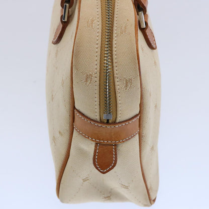Burberry Label Auth Canvas Beige Handbag