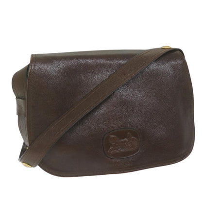 Luxury CELINE Shoulder Bag Leather Brown 10936
