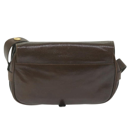 Luxury CELINE Shoulder Bag Leather Brown 10936