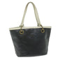 Burberry Label Coated Canvas Black Handbag
