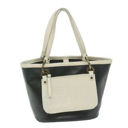 Burberry Label Coated Canvas Black Handbag