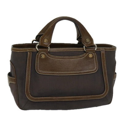 Luxury CELINE Hand Bag Canvas Brown 11179