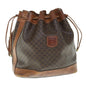 Luxury CELINE Macadam Canvas Shoulder Bag PVC Leather Brown 11386