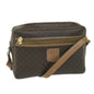 Luxury CELINE Macadam Canvas Shoulder Bag PVC Leather Brown 11391