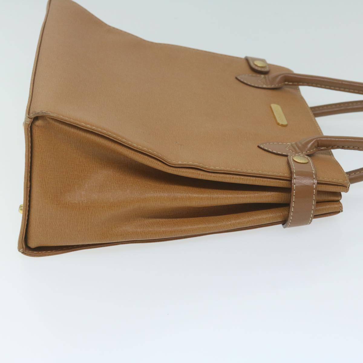 Burberry Auth Leather Brown Handbag Style 4