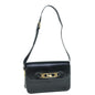 Luxury CELINE Shoulder Bag Leather Black 11462