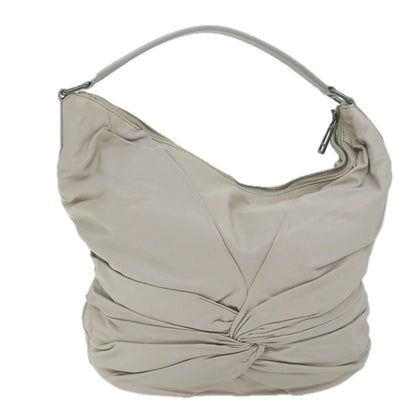 Burberry Auth Leather Beige Shoulder Bag Style 2