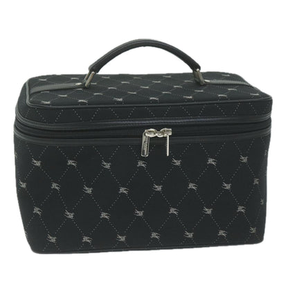 Burberry Label Vanity Canvas Black Handbag
