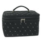 Burberry Label Vanity Canvas Black Handbag
