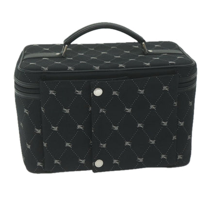 Burberry Label Vanity Canvas Black Handbag