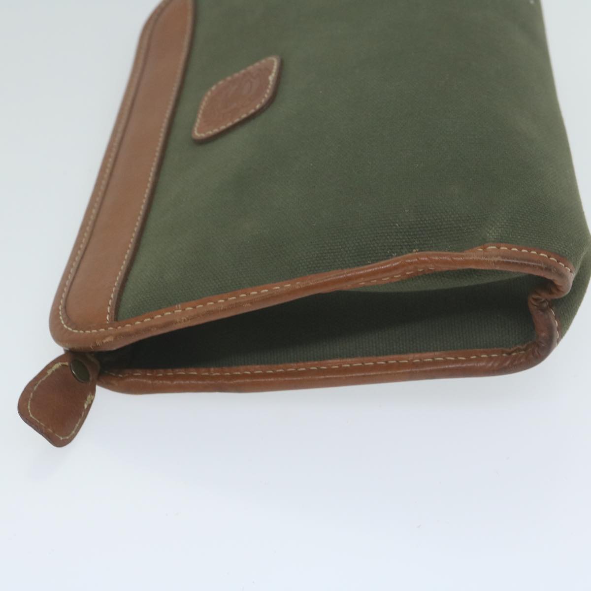 Burberry BURBERRYSs Auth Canvas Green Clutch Bag