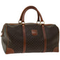Luxury CELINE Macadam Canvas Boston Bag PVC Brown 12321