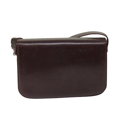 Luxury CELINE Shoulder Bag Leather Red 12455